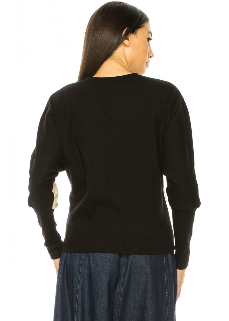 Tシャツ・カットソー MARC LE BIHAN Women Sweater F26900 Black Oversized Shirt - Black/patterned - Ladies | H&M US